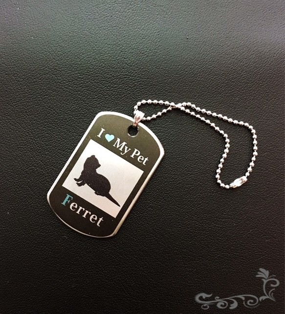 Craft Bunny タグアクセサリー 「フェレット」 I Love my Pet